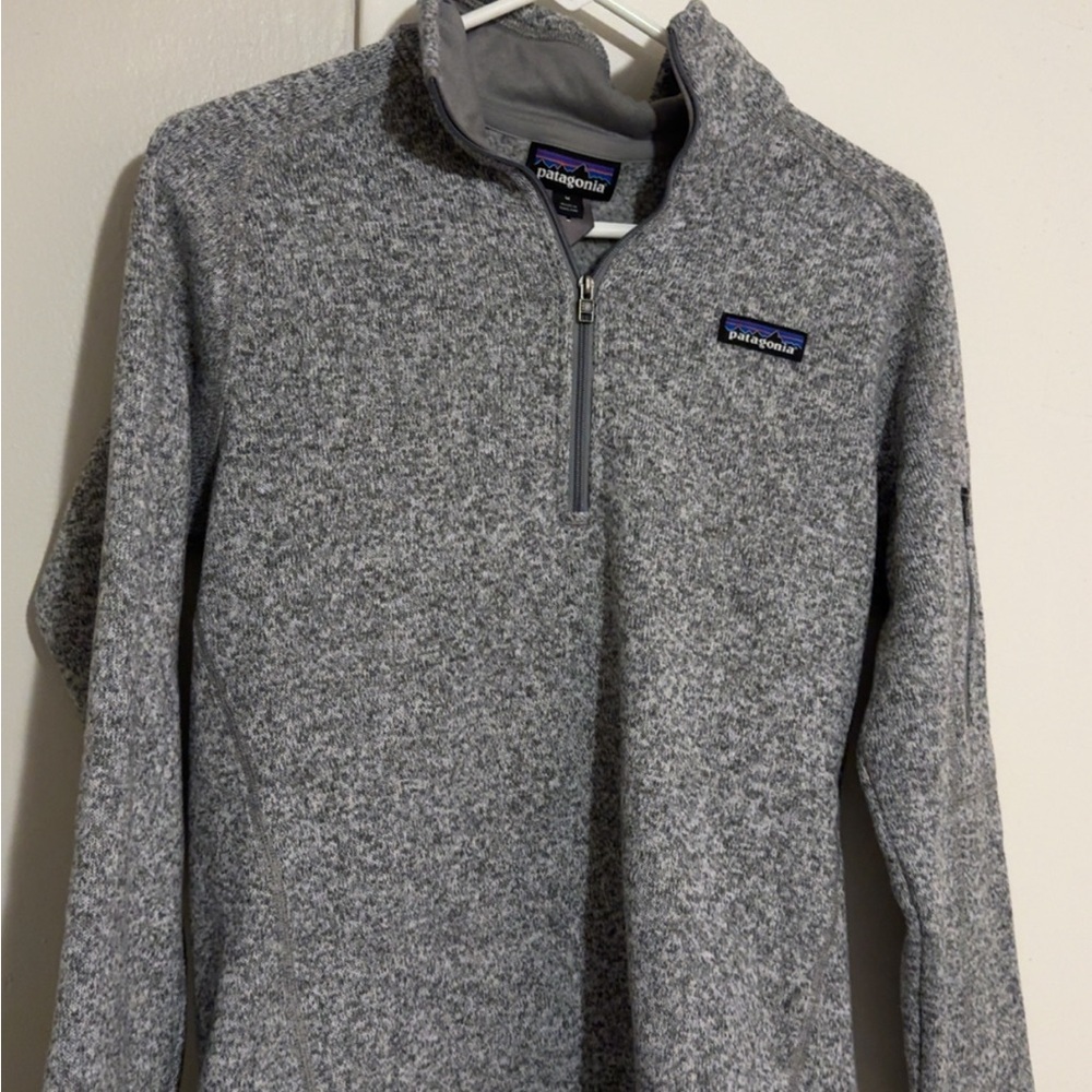 Patagonia Gray Zip Up Sweater
